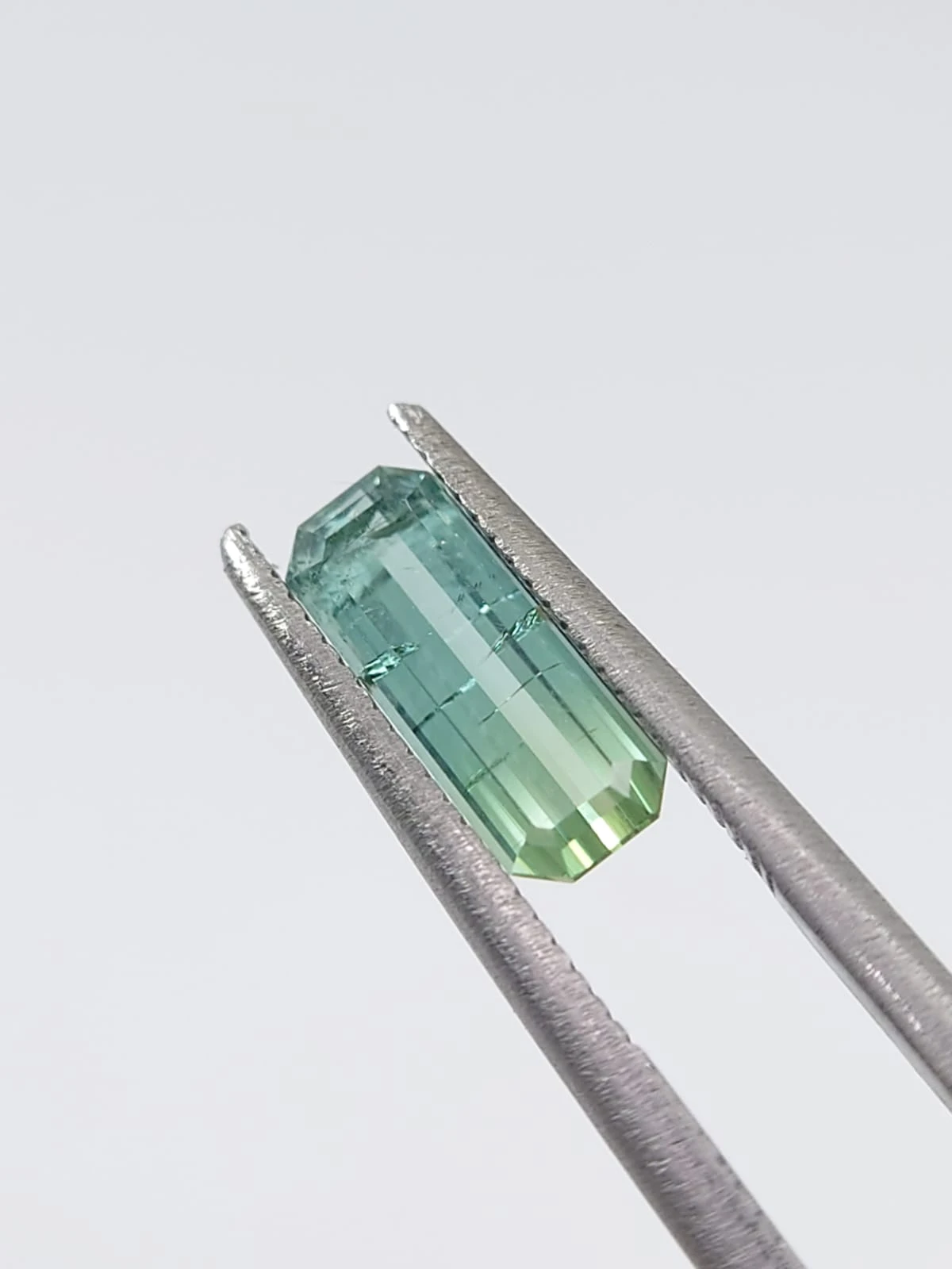 0.96ct Natural Bicolor Tourmaline Emerald Cut Loose Gemstone from Afghanistan — view 4